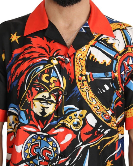 Dolce & Gabbana Multicolor Printed Short Sleeves Casual Shirt