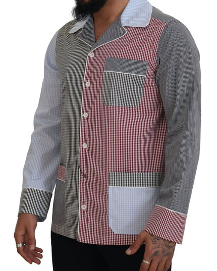 Dolce & Gabbana Multicolor Patchwork Cotton Long Sleeves Shirt