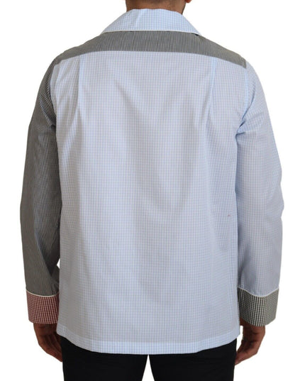 Dolce & Gabbana Multicolor Patchwork Cotton Long Sleeves Shirt
