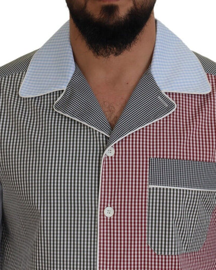 Dolce & Gabbana Multicolor Patchwork Cotton Long Sleeves Shirt