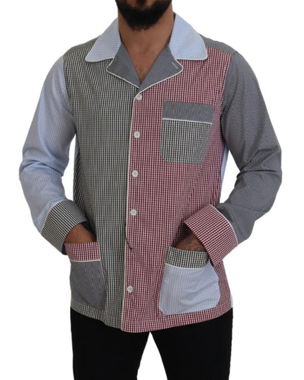 Dolce & Gabbana Multicolor Patchwork Cotton Long Sleeves Shirt