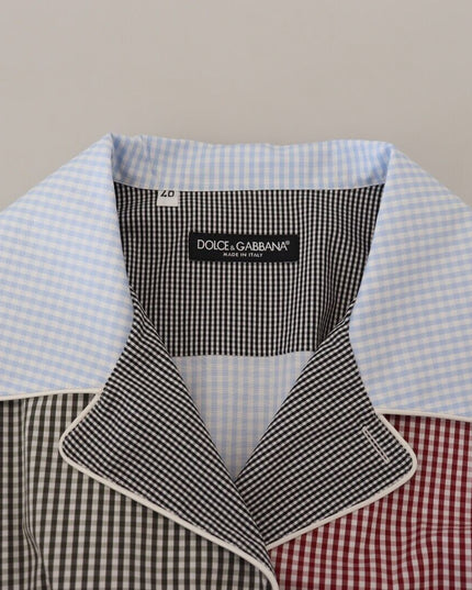 Dolce & Gabbana Multicolor Patchwork Cotton Long Sleeves Shirt