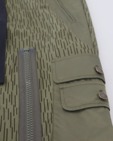 Dolce & Gabbana Green Striped Cargo Zipper Leg Men Trouser Pants