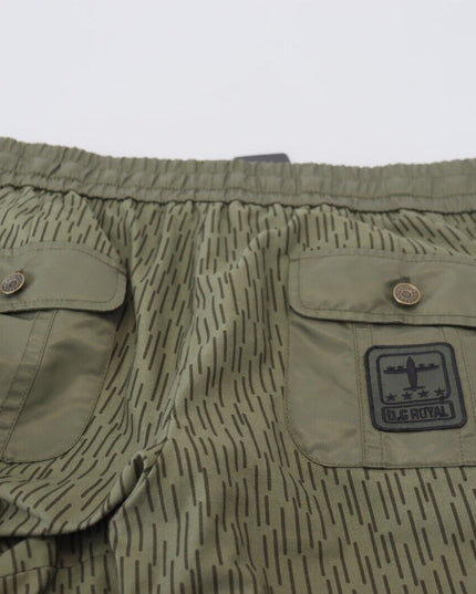 Dolce & Gabbana Green Striped Cargo Zipper Leg Men Trouser Pants