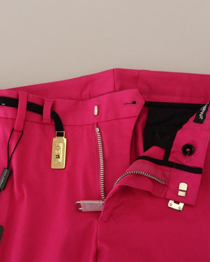 Dolce & Gabbana Pink Zipper Buckle Waist Trousers Pants