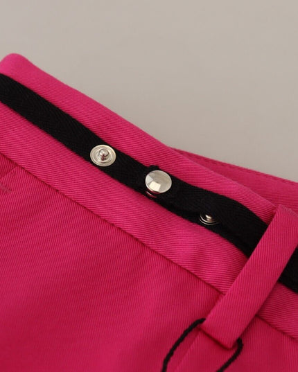 Dolce & Gabbana Pink Zipper Buckle Waist Trousers Pants