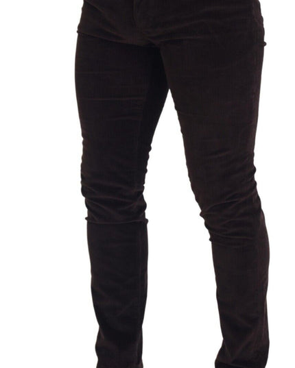 Dolce & Gabbana Brown Corduroy Men Casual Trouser Pants