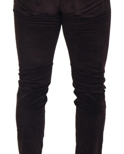 Dolce & Gabbana Brown Corduroy Men Casual Trouser Pants