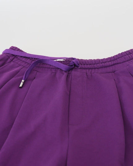 Dolce & Gabbana Purple Cotton Cargo Sweatpants Jogging Pants