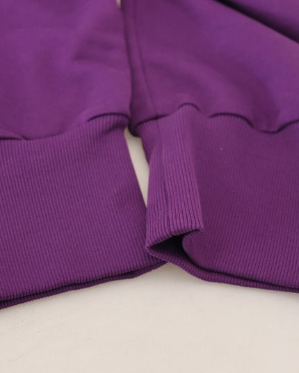 Dolce & Gabbana Purple Cotton Cargo Sweatpants Jogging Pants