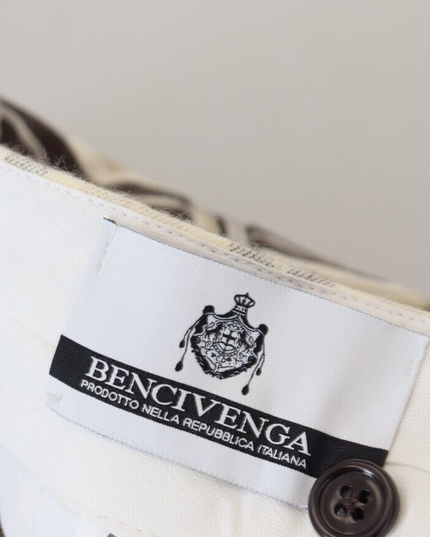 BENCIVENGA Multicolor Checkered Cotton Straight Fit Men Pants