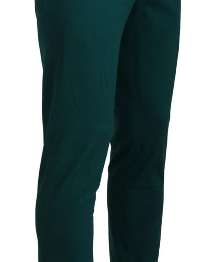 BENCIVENGA Green Straight Fit Men Formal Trousers Pants