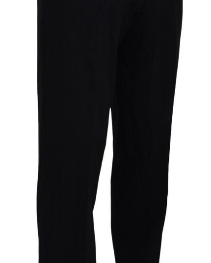 BENCIVENGA Black Straight Fit Men Formal Trousers Pants