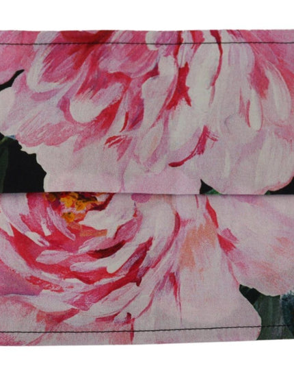 Dolce & Gabbana Black Floral Pleated Elastic Ear Strap Face Mask