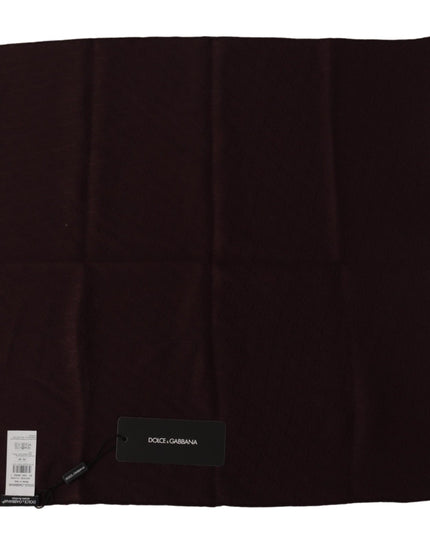 Dolce & Gabbana Brown Silk Blend Square Wrap Handkerchief Scarf