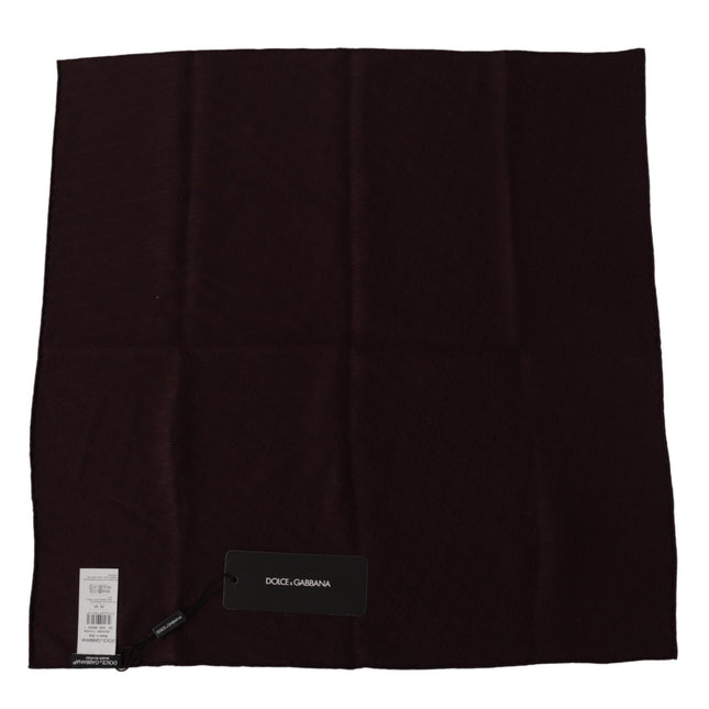 Dolce & Gabbana Brown Silk Blend Square Wrap Handkerchief Scarf