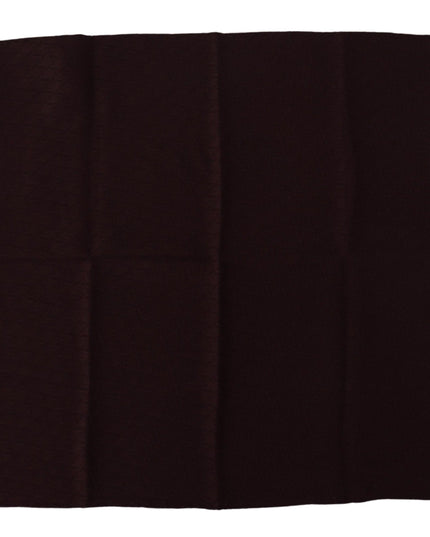 Dolce & Gabbana Brown Silk Blend Square Wrap Handkerchief Scarf