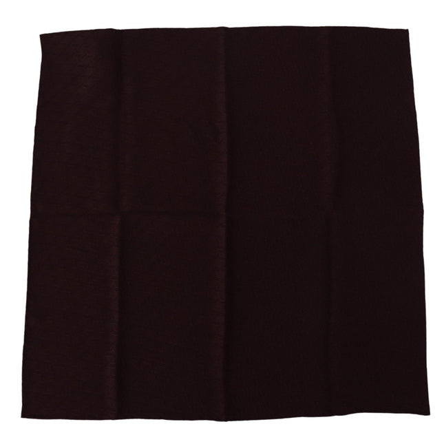 Dolce & Gabbana Brown Silk Blend Square Wrap Handkerchief Scarf