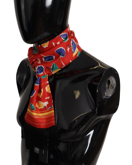 Dolce & Gabbana Multicolor DG Umbrellas Print Shawl Fringe Scarf