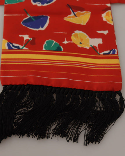 Dolce & Gabbana Multicolor DG Umbrellas Print Shawl Fringe Scarf