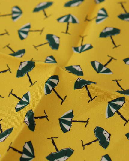 Dolce & Gabbana Yellow Printed DG Logo Square Mens Handkerchief Scarf