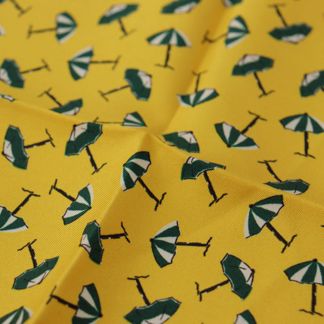 Dolce & Gabbana Yellow Printed DG Logo Square Mens Handkerchief Scarf