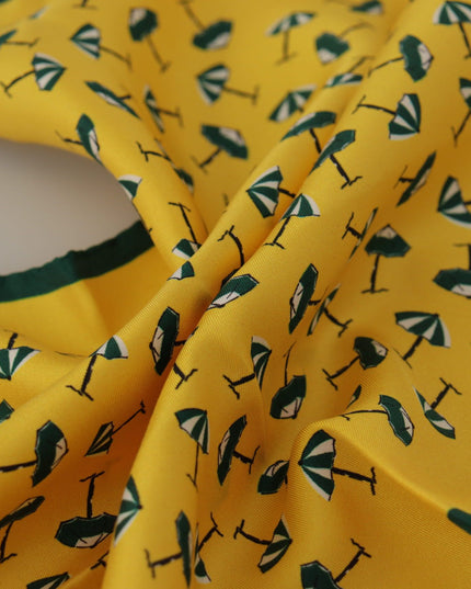 Dolce & Gabbana Yellow Printed DG Logo Square Mens Handkerchief Scarf