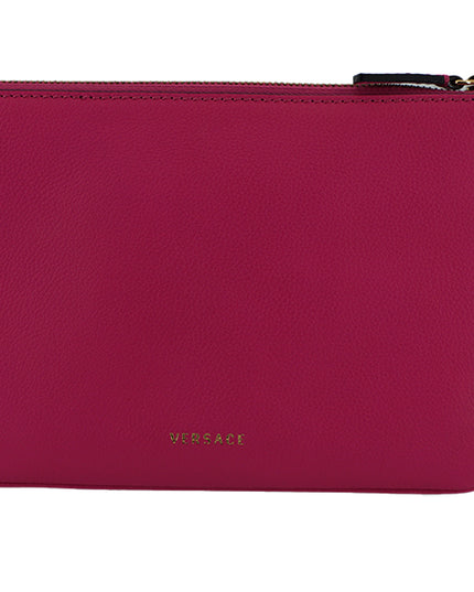 Versace Pink Calf Leather Pouch Bag