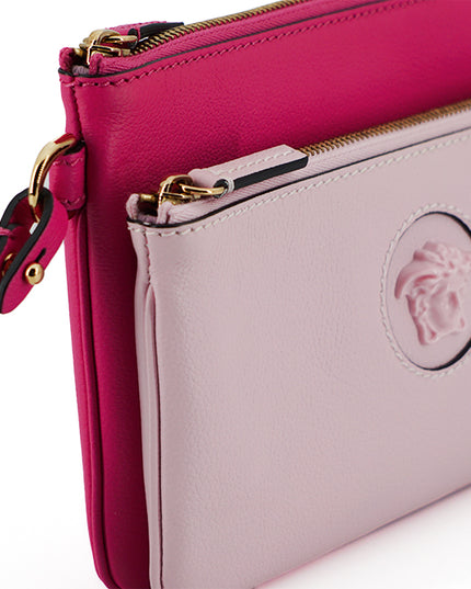 Versace Pink Calf Leather Pouch Bag