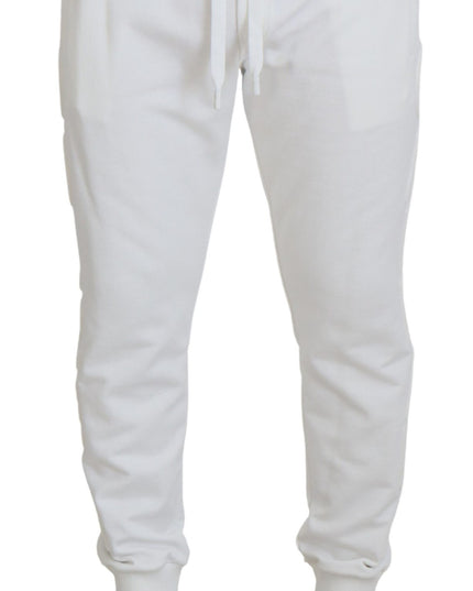 Dolce & Gabbana White Sport Logo Cotton Sweatpants Trousers Pants