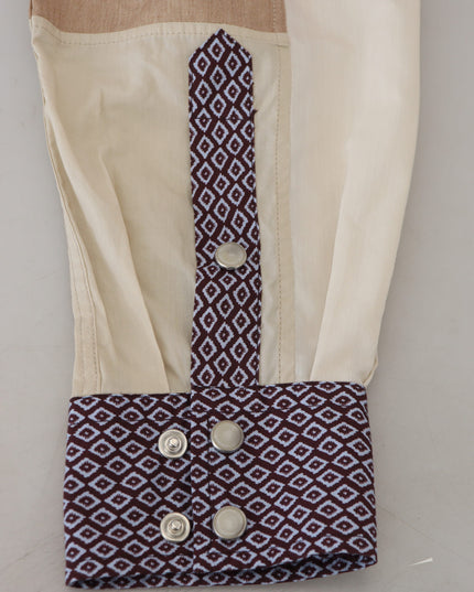 Dolce & Gabbana Multicolor Cotton Patchwork Slim Shirt
