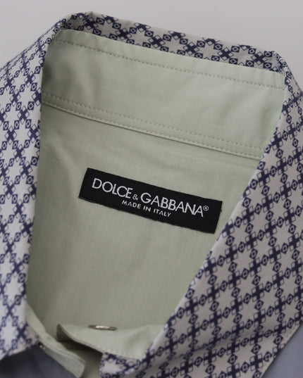 Dolce & Gabbana Multicolor Cotton Patchwork Slim Shirt