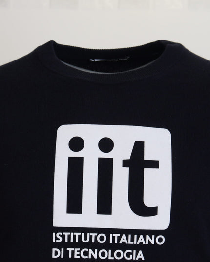 Dolce & Gabbana Blue Cashmere iit Print Pullover Sweater