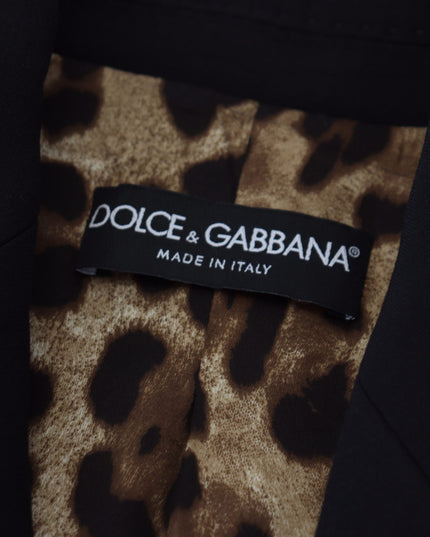 Dolce & Gabbana Black Single Breasted Fit Blazer Wool Jacket