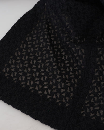 Dolce & Gabbana Black Button Down Long Blazer Cotton Jacket