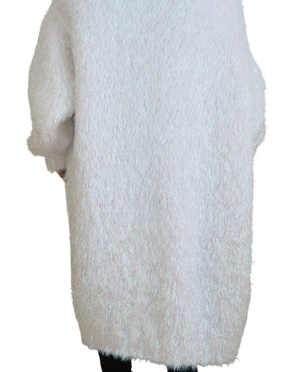 Dolce & Gabbana White Long Sleeves Fringes Cardigan Jacket