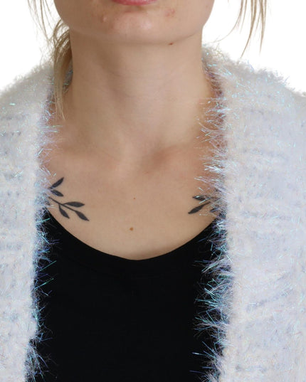 Dolce & Gabbana White Long Sleeves Fringes Cardigan Jacket
