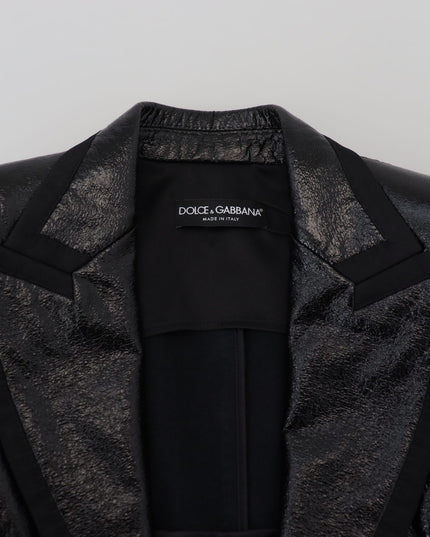 Dolce & Gabbana Black Long Sleeves Crop Blazer Cotton Jacket