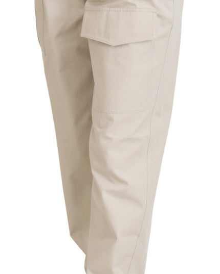 Dolce & Gabbana Beige High Waist Women Pants