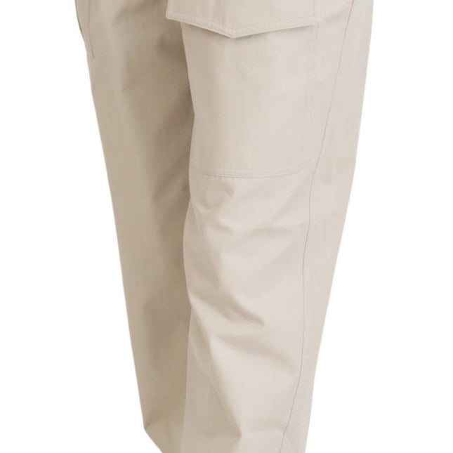 Dolce & Gabbana Beige High Waist Women Pants