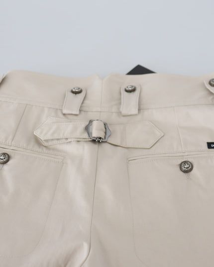 Dolce & Gabbana Beige High Waist Women Pants