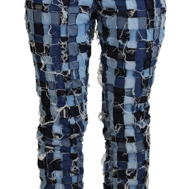 Dolce & Gabbana Multicolor Patchwork Cotton Denim Jeans
