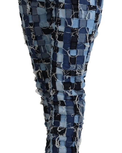 Dolce & Gabbana Multicolor Patchwork Cotton Denim Jeans