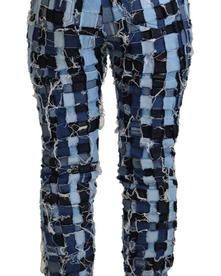 Dolce & Gabbana Multicolor Patchwork Cotton Denim Jeans