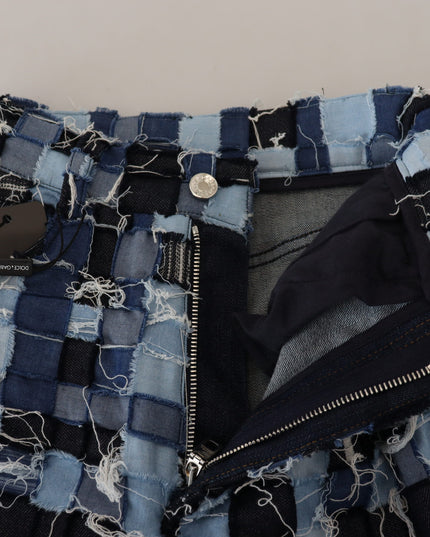 Dolce & Gabbana Multicolor Patchwork Cotton Denim Jeans