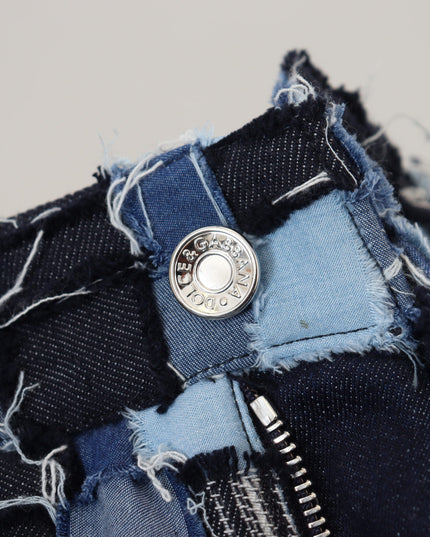 Dolce & Gabbana Multicolor Patchwork Cotton Denim Jeans