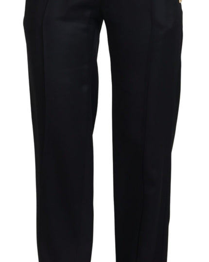 Dolce & Gabbana Black Straight Fit Cotton Pants