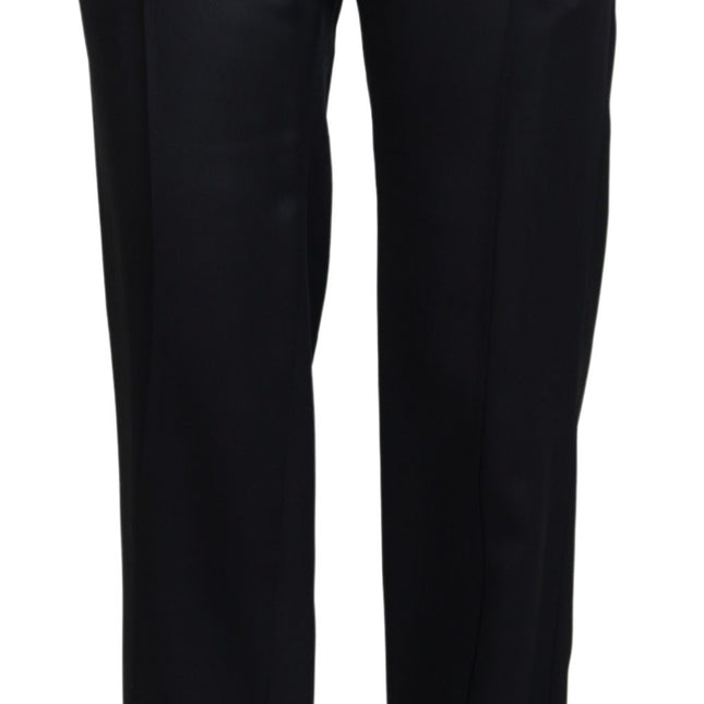 Dolce & Gabbana Black Straight Fit Cotton Pants