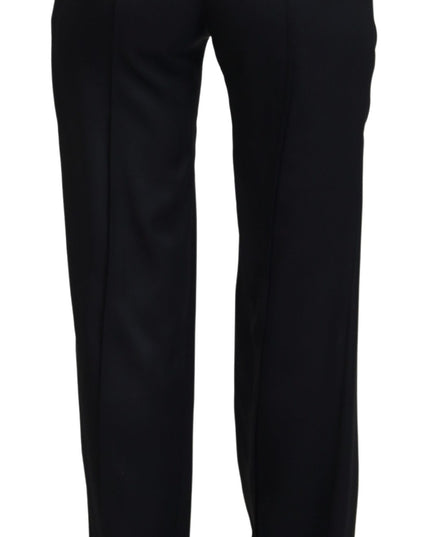 Dolce & Gabbana Black Straight Fit Cotton Pants