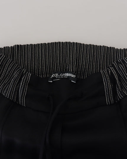 Dolce & Gabbana Black Straight Fit Cotton Pants
